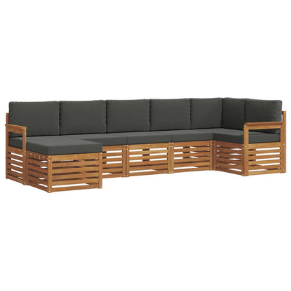 Set divano sezionale con cuscino 7 pcs Naturale e Antracite | homemem39