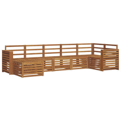 Set divano sezionale 7 pcs Naturale Legno di Acacia Massello