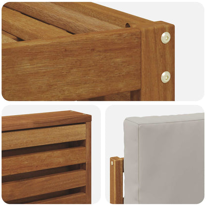 Set divano sezionale con cuscino 7 pcs Grigio Naturale e Chiaro