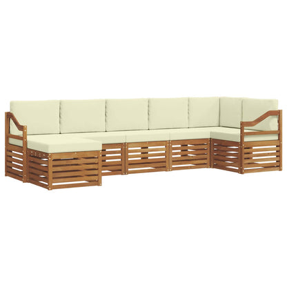 Set divano sezionale con cuscino 7 pcs Naturale e Crema