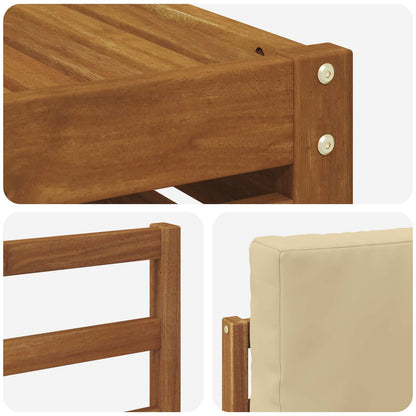 Set di divani da esterno con cuscino 8 pcs Naturale e Beige | homemem39