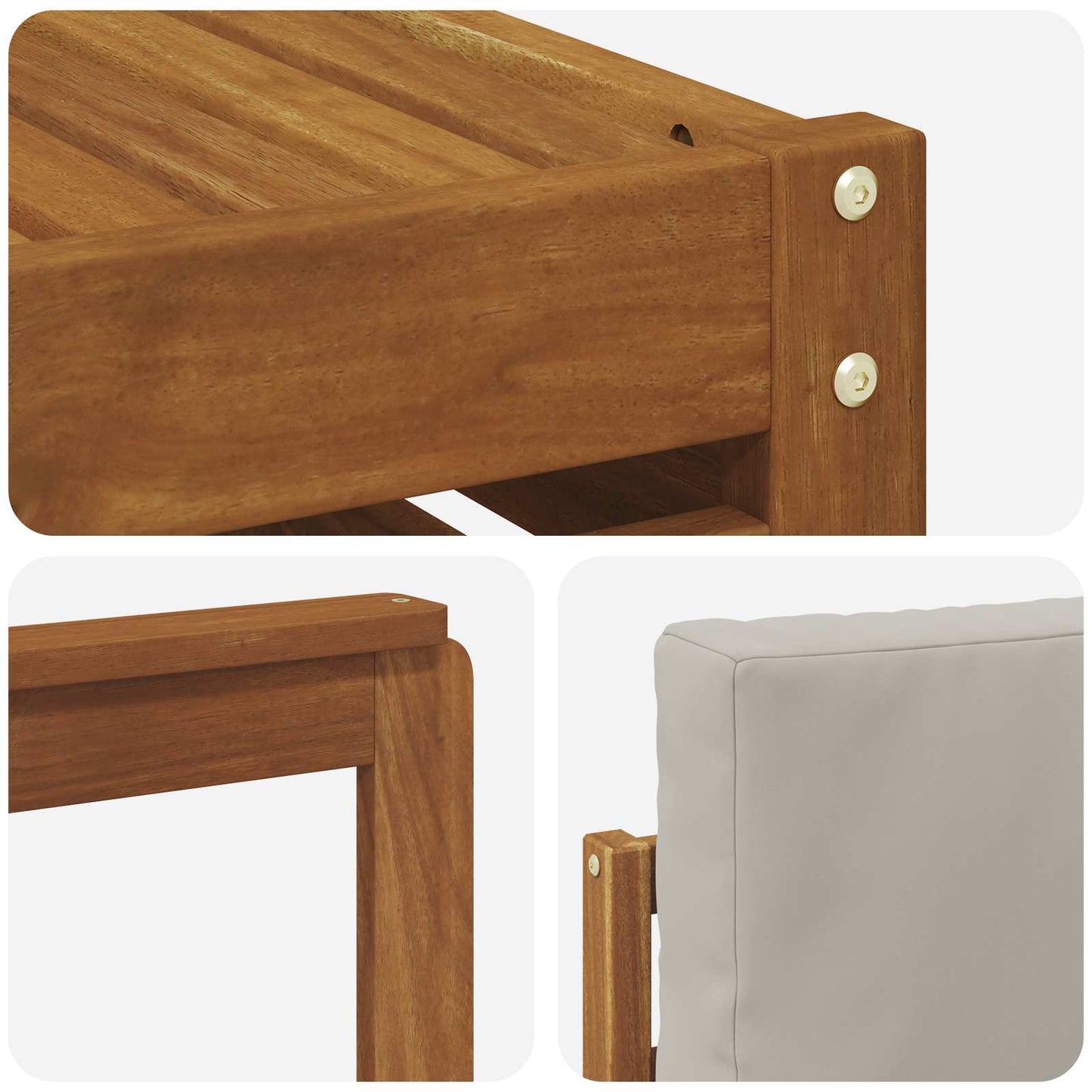 Set di divani da esterno 8 pcs Grigio Naturale e Chiaro | homemem39