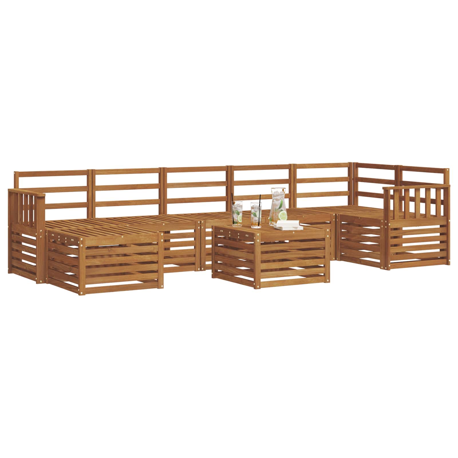 Set di divani da esterno 8 pcs Naturale | homemem39