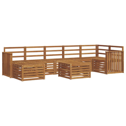 Set di divani da esterno 8 pcs Naturale