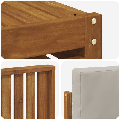Set di divani da esterno 8 pcs Grigio Naturale e Chiaro | homemem39