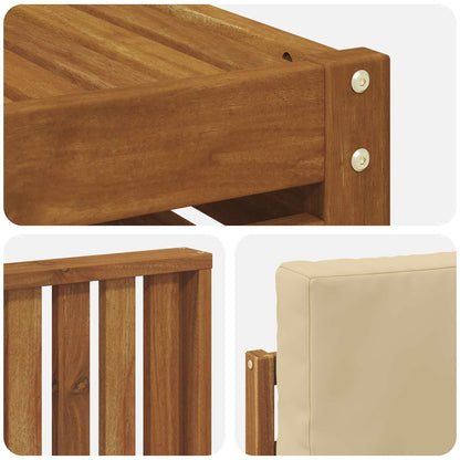 Set di divani da esterno con cuscino 8 pcs Naturale e Beige | homemem39