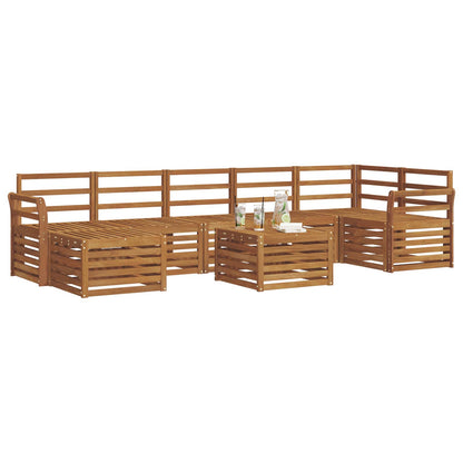 Set di divani da esterno 8 pcs Naturale
