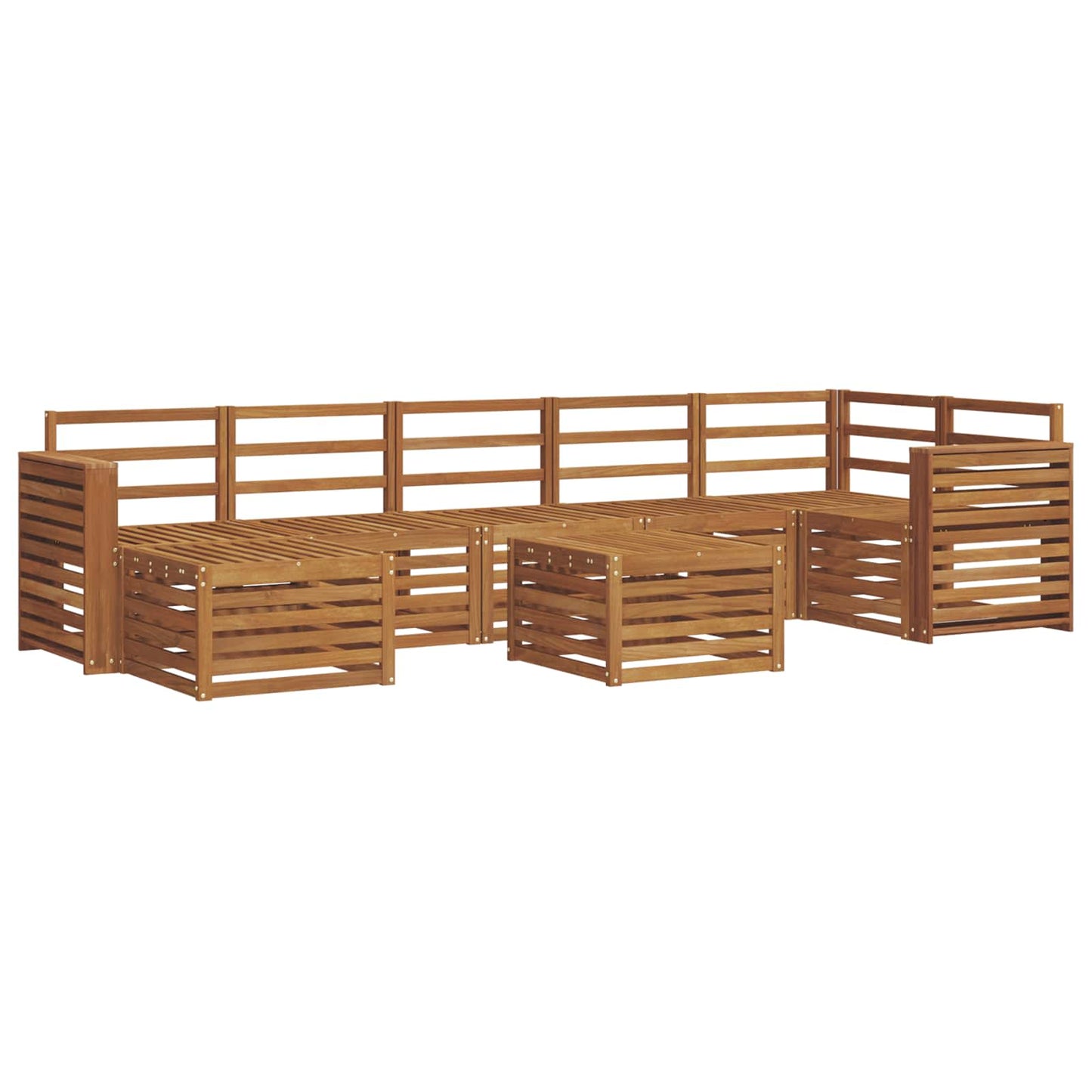 Set di divani da esterno 8 pcs Naturale