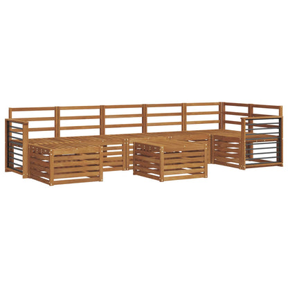 Set divani 8 pcs Naturale Legno di Acacia Massello | homemem39
