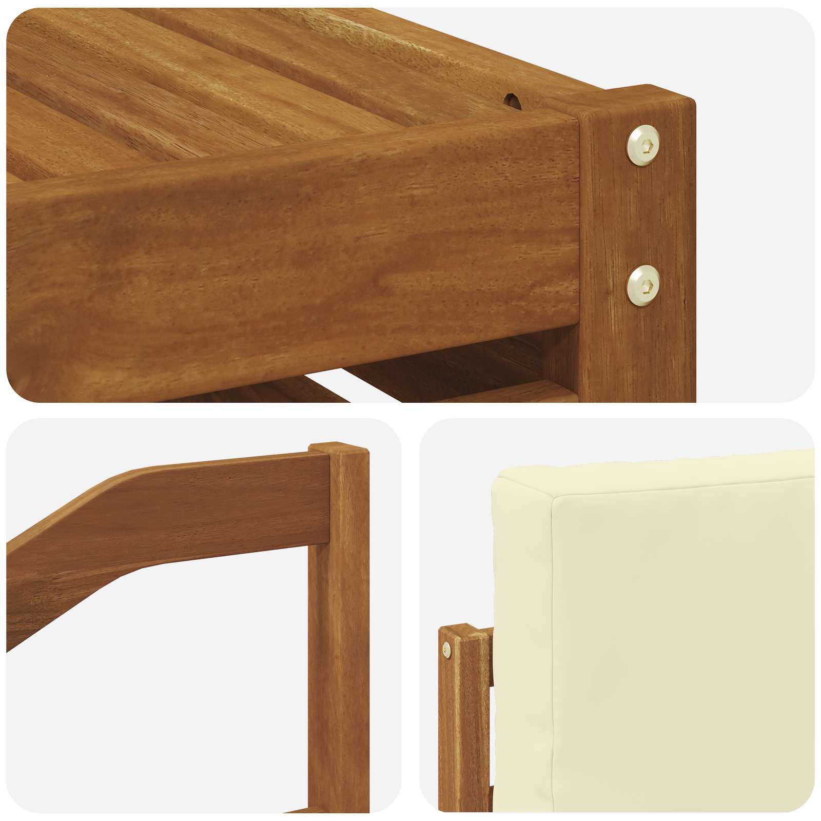 Set di divani da esterno con cuscino 8 pcs Naturale e Crema | homemem39