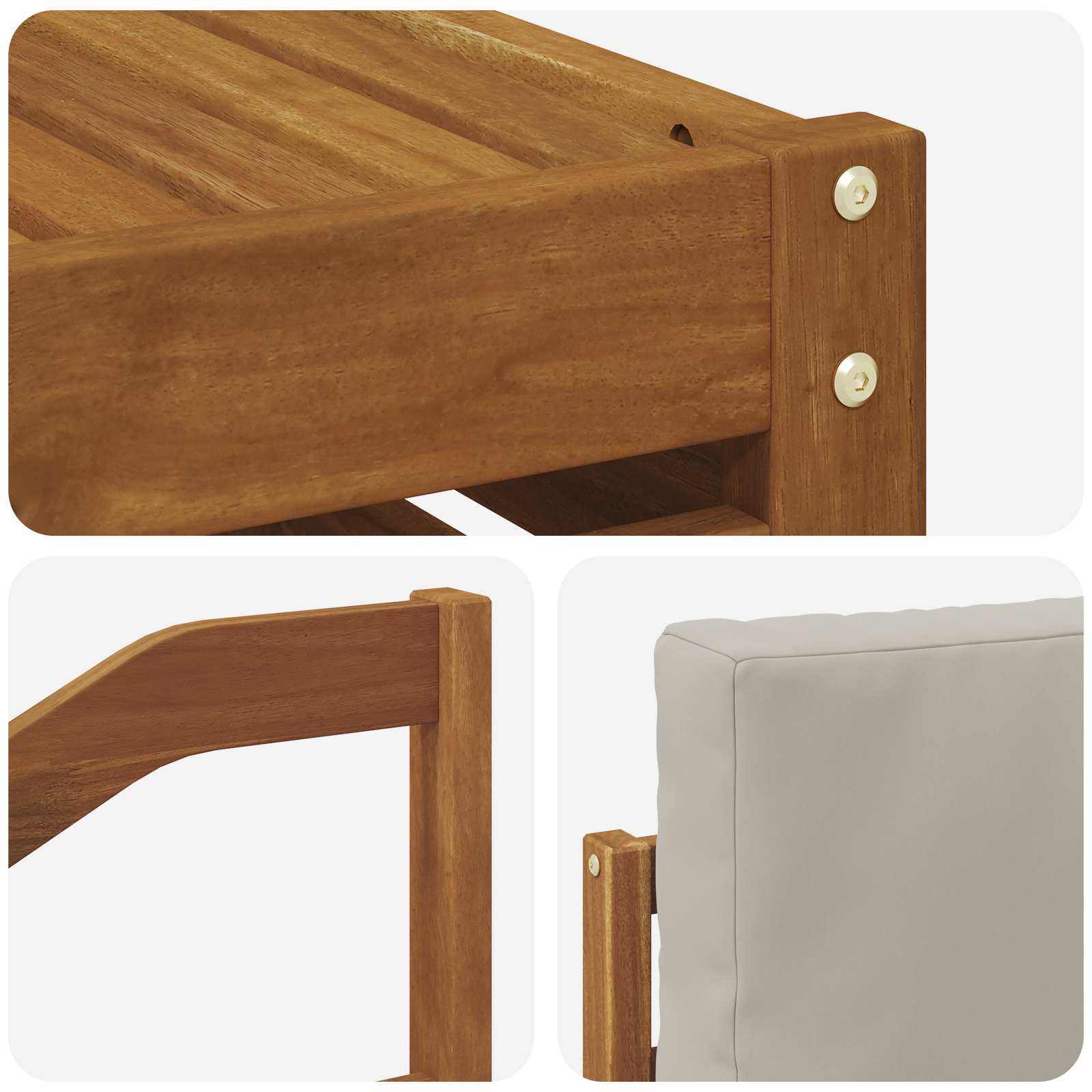 Set di divani da esterno 8 pcs Grigio Naturale e Chiaro | homemem39
