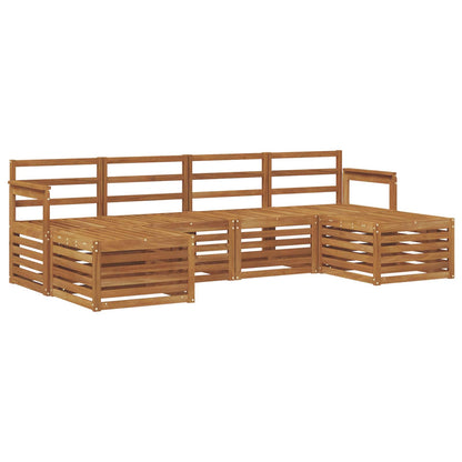 Set divani 6 pcs Naturale Legno di Acacia Massello