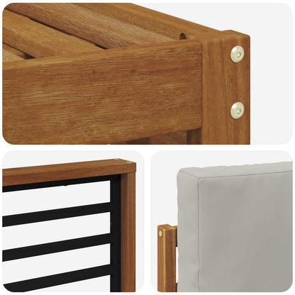 Set divani con cuscino 6 pcs Grigio Naturale e Chiaro | homemem39