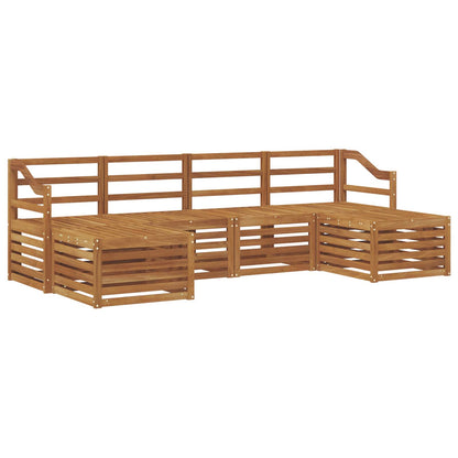 Set divani 6 pcs Naturale Legno di Acacia Massello