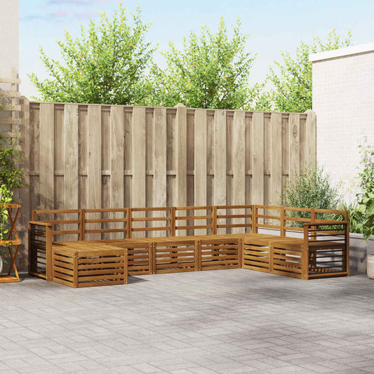 Set divani 8 pcs Naturale Legno di Acacia Massello
