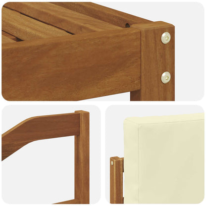 Set di divani da esterno con cuscino 8 pcs Naturale e Crema | homemem39
