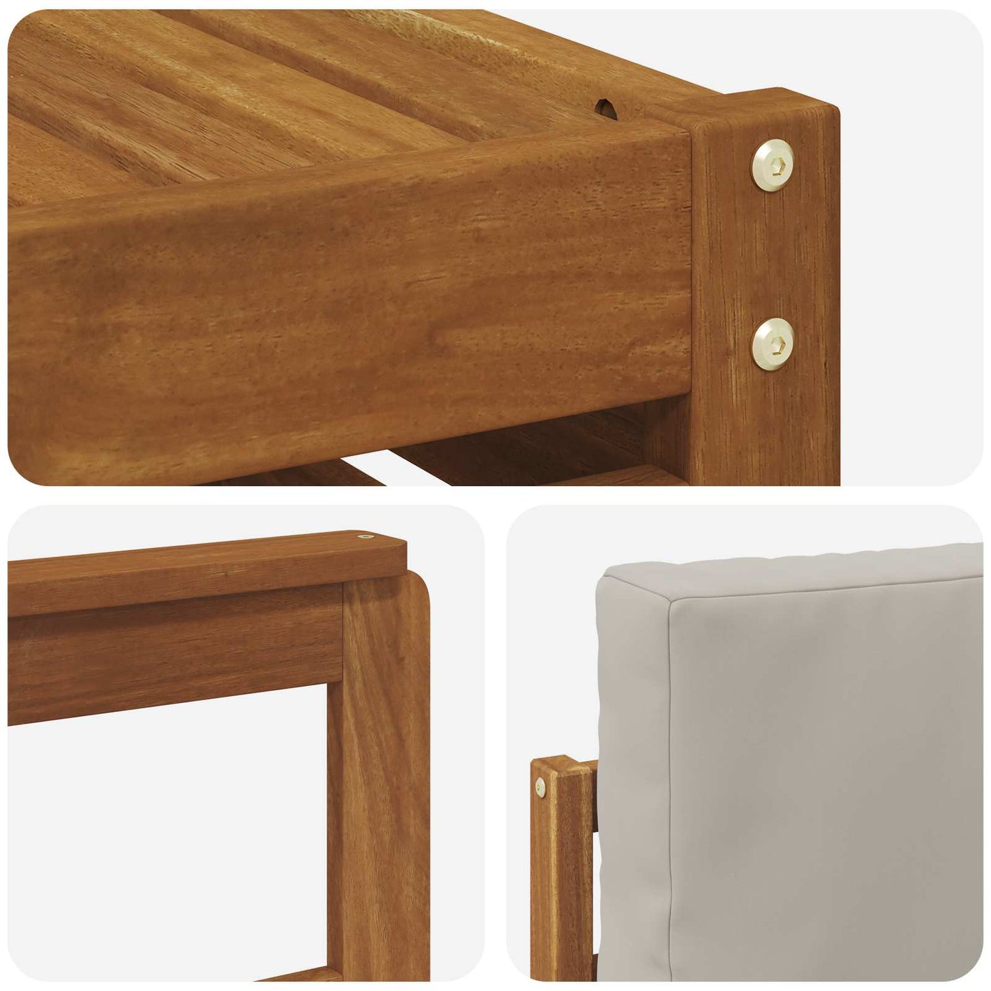Set di divani da esterno 9 pcs Grigio Naturale e Chiaro | homemem39