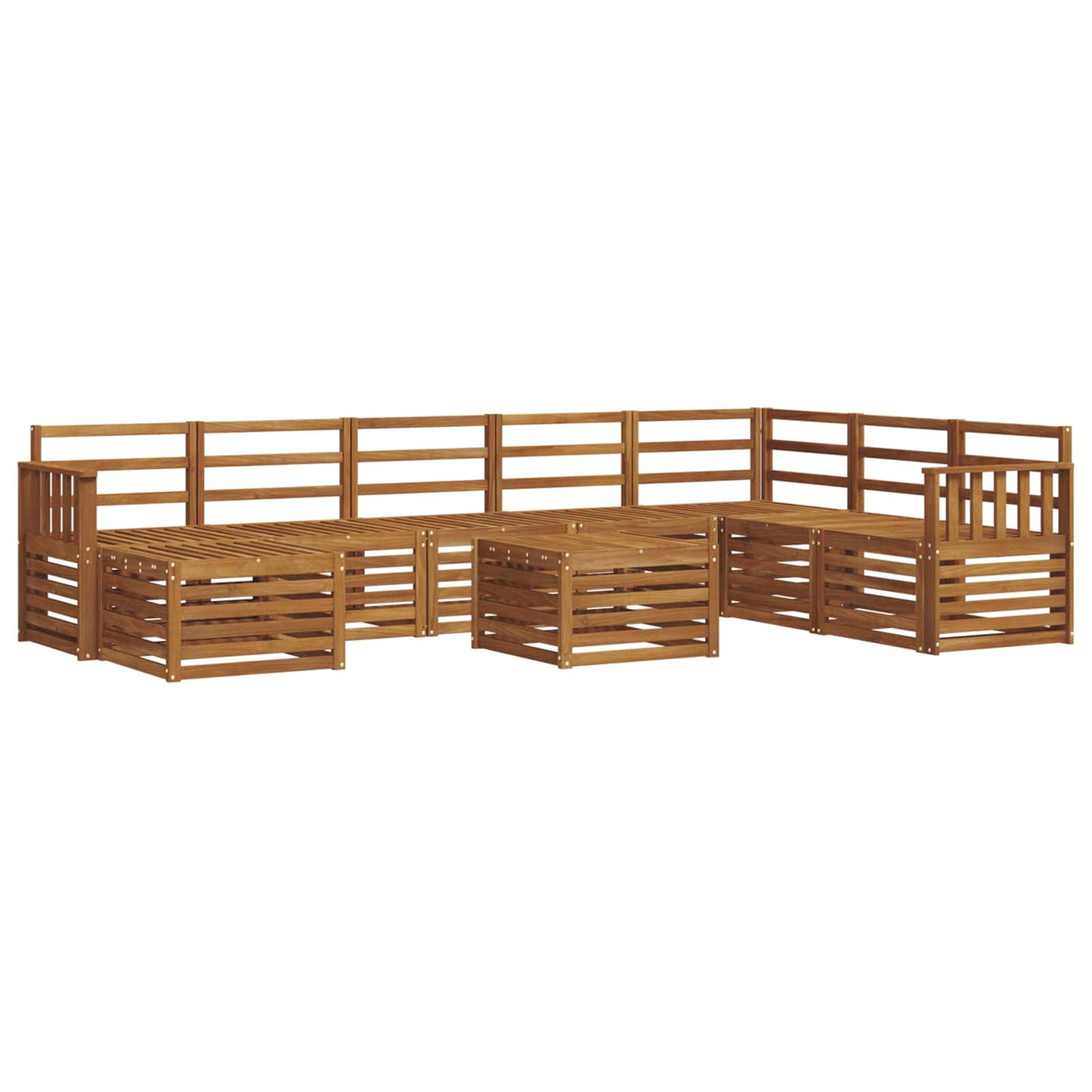 Set di divani da esterno 9 pcs Naturale | homemem39