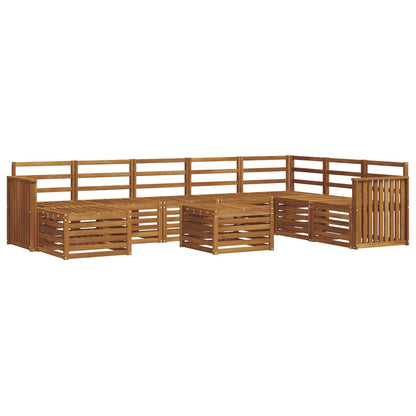 Set di divani da esterno 9 pcs Naturale | homemem39