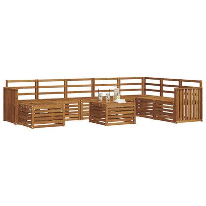 Set di divani da esterno 9 pcs Naturale | homemem39