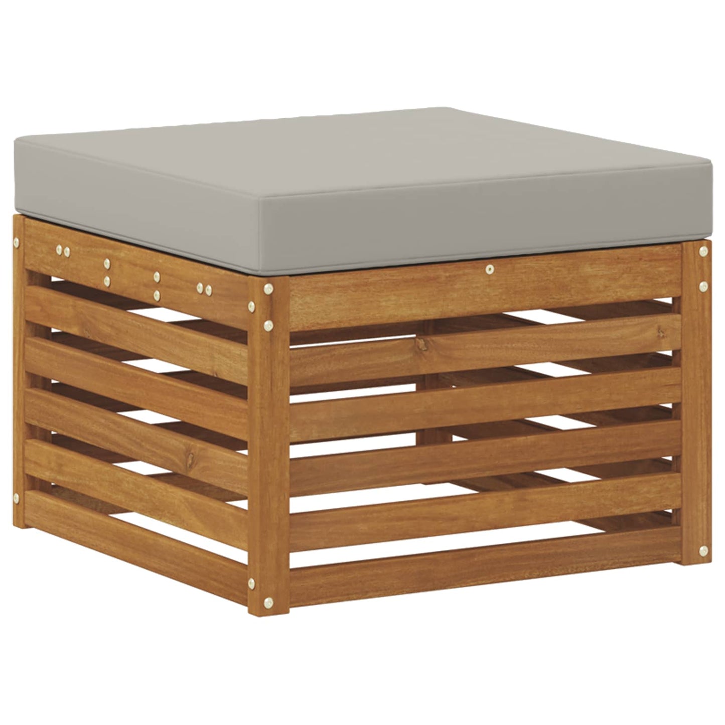 Set di divani da esterno 9 pcs Grigio Naturale e Chiaro