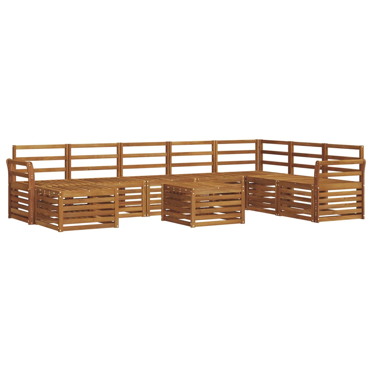 Set di divani da esterno 9 pcs Naturale | homemem39