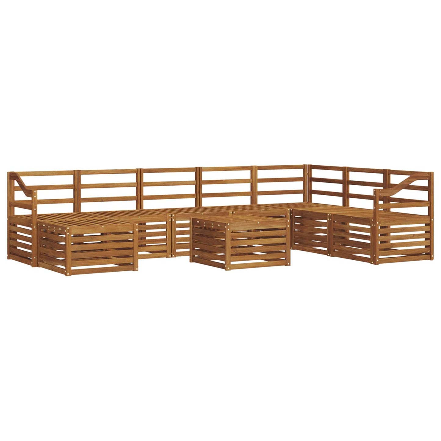 Set di divani da esterno 9 pcs Naturale | homemem39