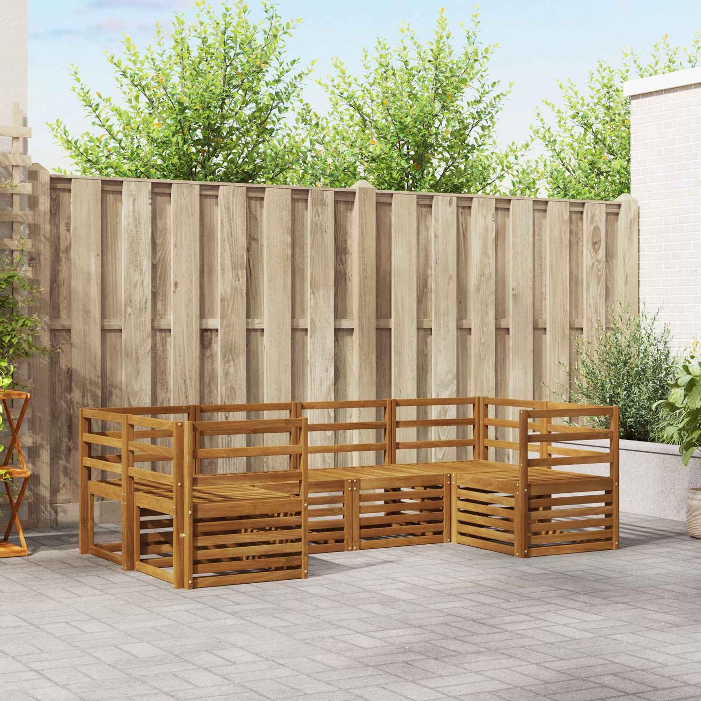 Set divano sezionale 6 pcs Naturale