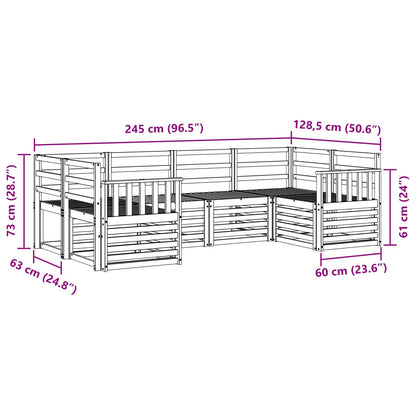 Set divano sezionale 6 pcs Naturale | homemem39