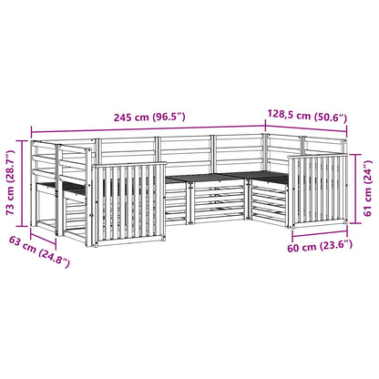 Set divano sezionale 6 pcs Naturale | homemem39