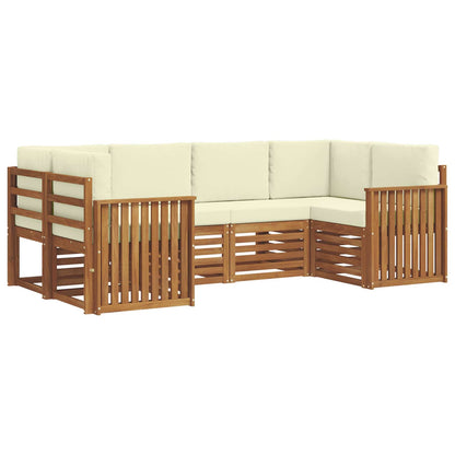 Set divano sezionale con cuscino 6 pcs Naturale e Crema | homemem39