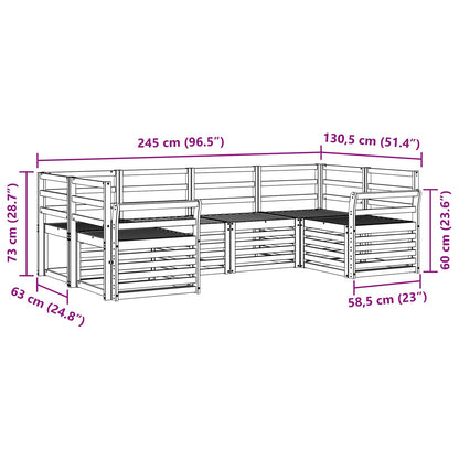 Set divano sezionale 6 pcs Naturale