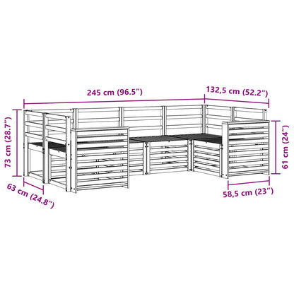 Set divano sezionale 6 pcs Naturale