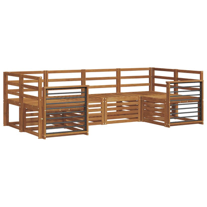 Set divani 6 pcs Naturale Legno di Acacia Massello | homemem39
