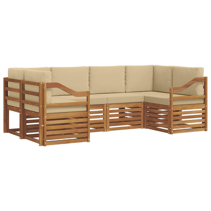 Set divano sezionale con cuscino 6 pcs Naturale