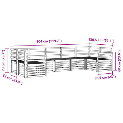 Set divano sezionale 7 pcs Naturale | homemem39