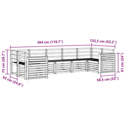 Set divano sezionale 7 pcs Naturale | homemem39