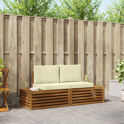 2 Pezzo Set di divani da esterno Poliestere