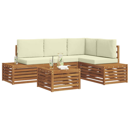 Set di divani da esterno Naturale e Crema 59 x 59 x 37 cm | homemem39