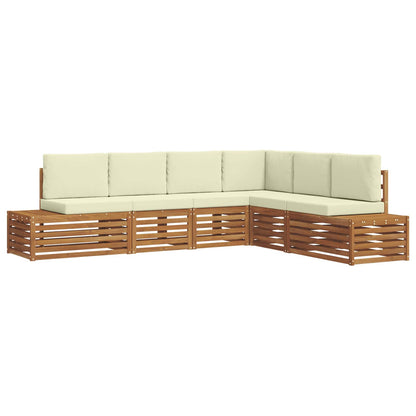 Set di divani da esterno Naturale e Crema 273 x 213,5 x 73 cm | homemem39
