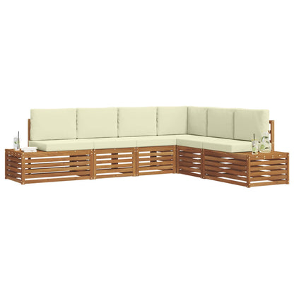 Set di divani da esterno Naturale e Crema 273 x 213,5 x 73 cm | homemem39