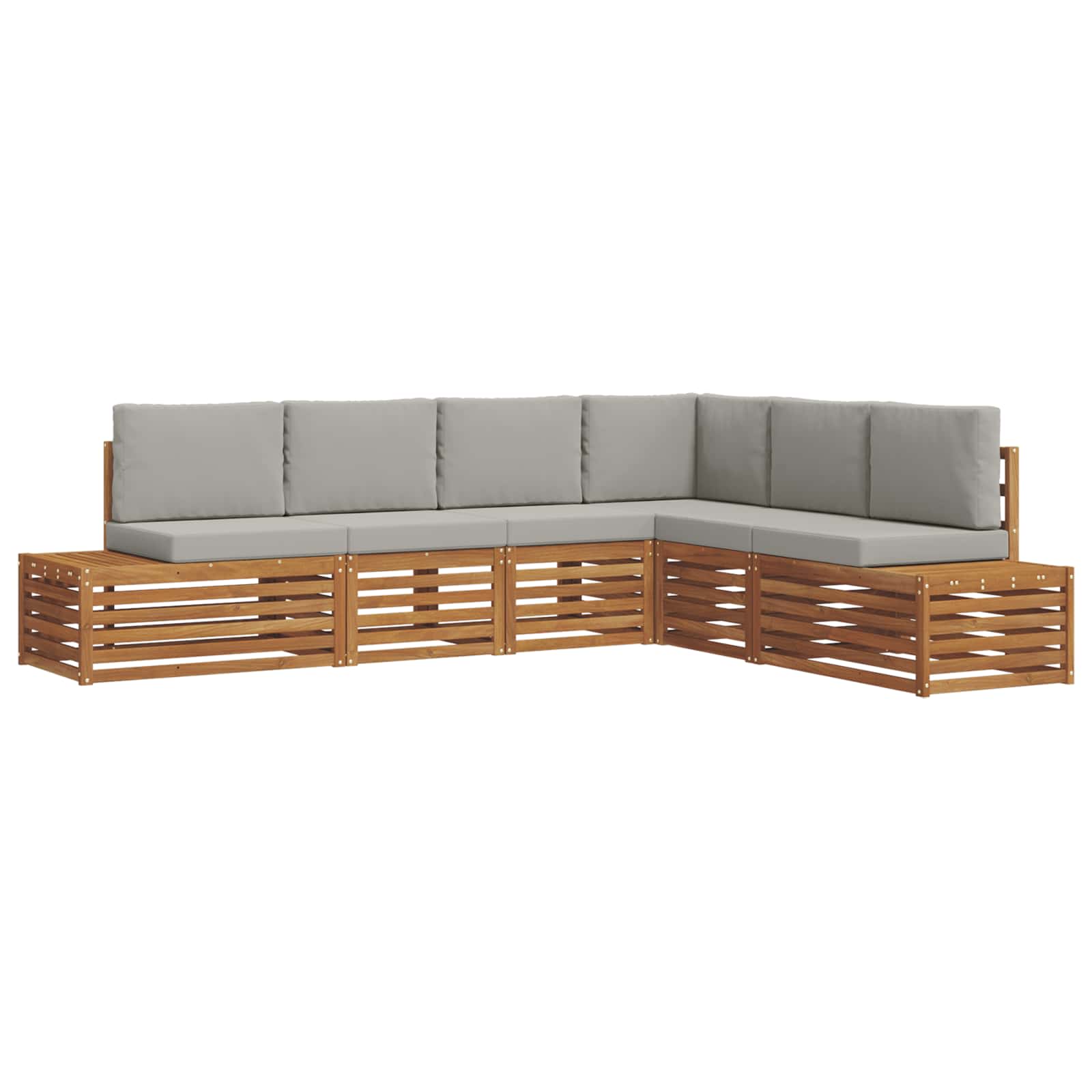 Set di divani da esterno con cuscino Grigio Naturale e Chiaro | homemem39