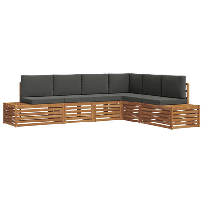 Set di divani da esterno con cuscino Naturale e Antracite