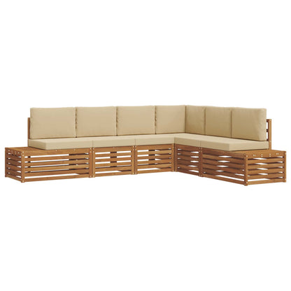 Set di divani da esterno Naturale e Beige 273 x 213,5 x 73 cm | homemem39