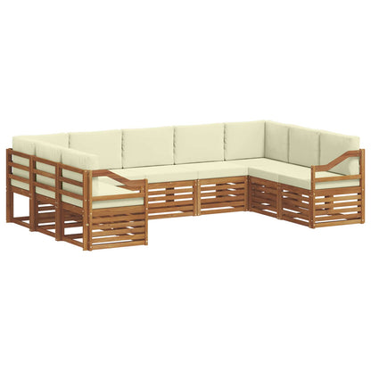 Set divano sezionale con cuscino 9 pcs Naturale e Crema