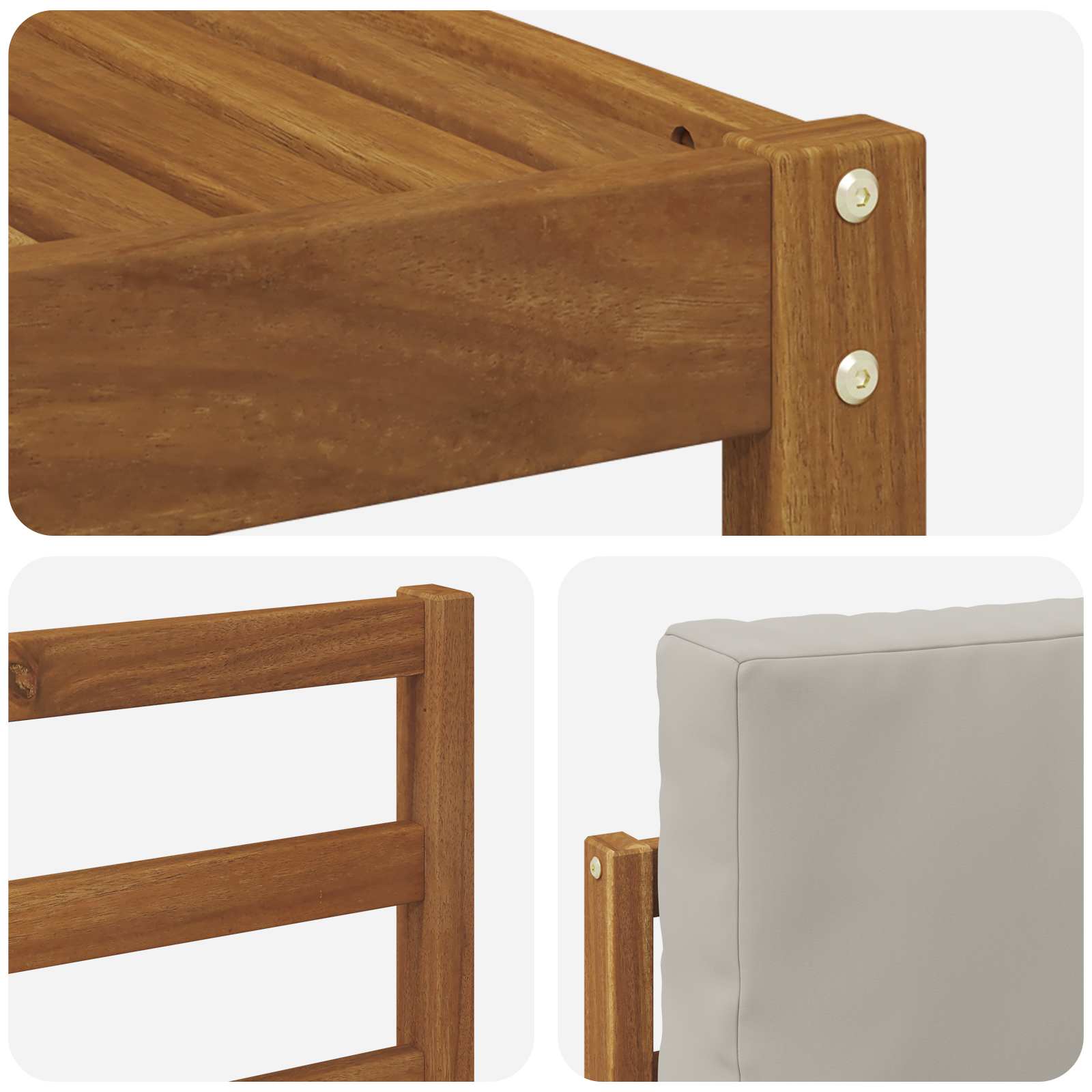 Set divani con cuscino 10 pcs Grigio Naturale e Chiaro | homemem39