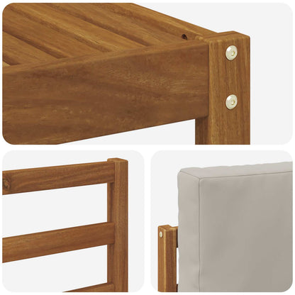 Set divani con cuscino 10 pcs Grigio Naturale e Chiaro | homemem39