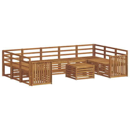 Set divani 10 pcs Naturale Legno di Acacia Massello | homemem39