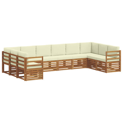 Set divano sezionale con cuscino 10 pcs Naturale e Crema