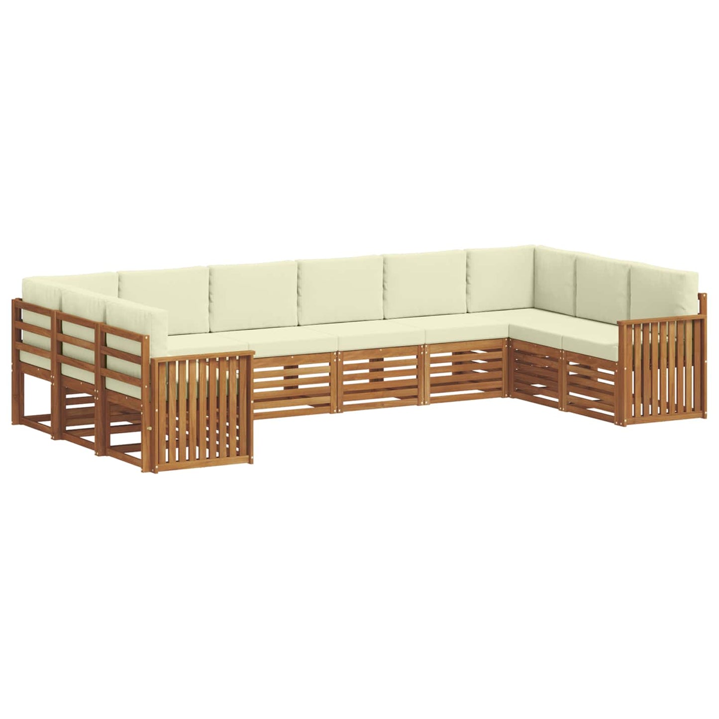 Set divano sezionale con cuscino 10 pcs Naturale e Crema